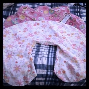 2 boppy pillows flower design